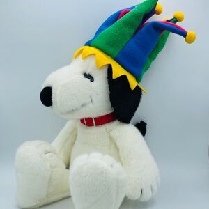 Vintage Snoopy Peanuts Jester Macy’s Plush Stuffed Toy Dog 2000